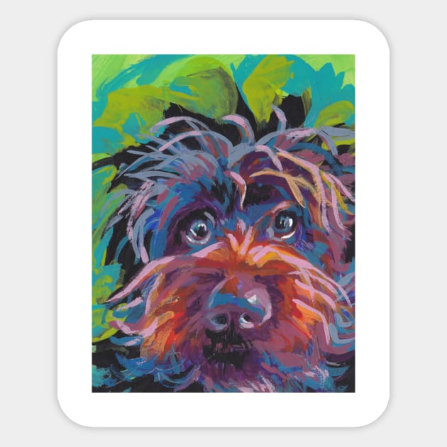 WireHaired Pointing Griffon Bright colorful pop dog art Sticker by bentnotbroken11